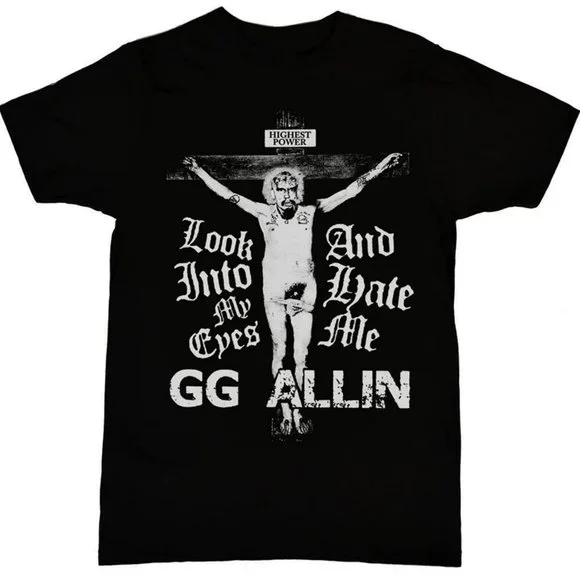 59 Merch Gg Allin - Camiseta con banda negra de Murder Junkies